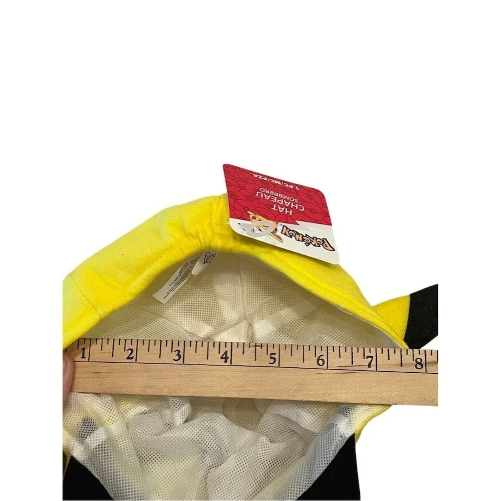 Pokémon Pikachu Youth Baseball Cap with 3D Ears Yellow Kid Hat cosplay Halloween